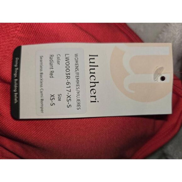 Lulucheri Women's Red backless athletic   romper - Picture 6 of 9